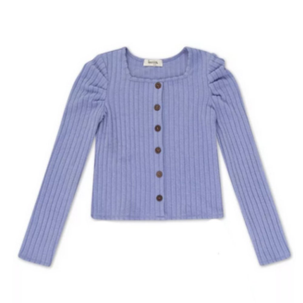 Speechless Girls Ribbed Mock Button Sweater ~ NWT